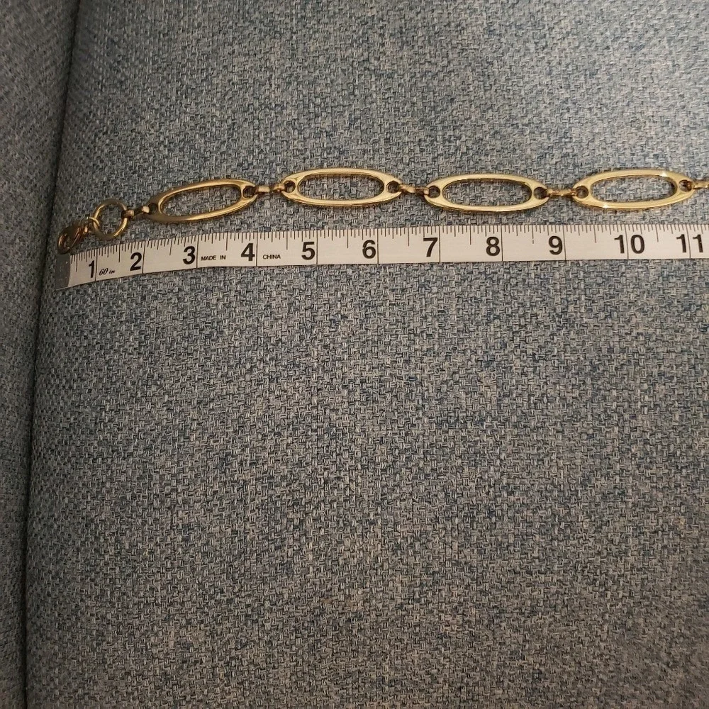Gold Tone Oval Link Chain Belt Women's Fashion‎ Accessory Accent
